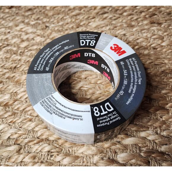 3M DT8 ALL PURPOSE Duct Tape, Silver, 8 Mil, 1.88in. x 60yds. - Picture 1 of 2